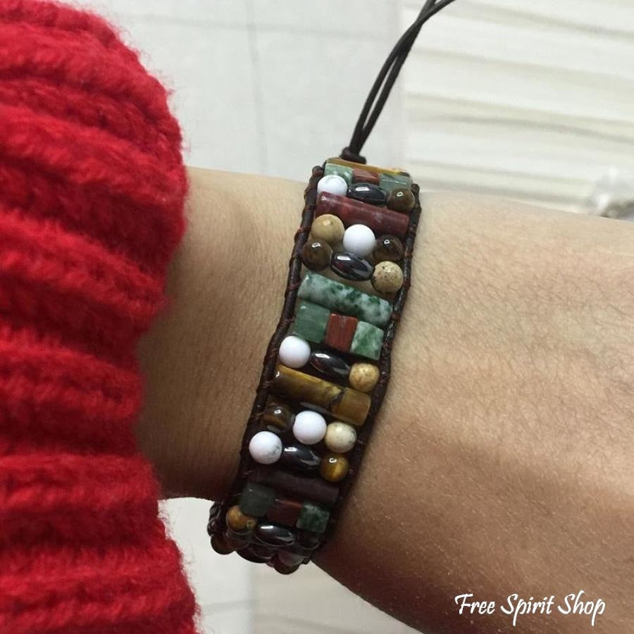 Louise | Semi-Precious Stones & Leather Tree