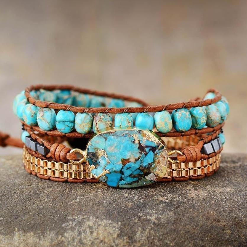 Abigail | Turquoise Howlite Wrap