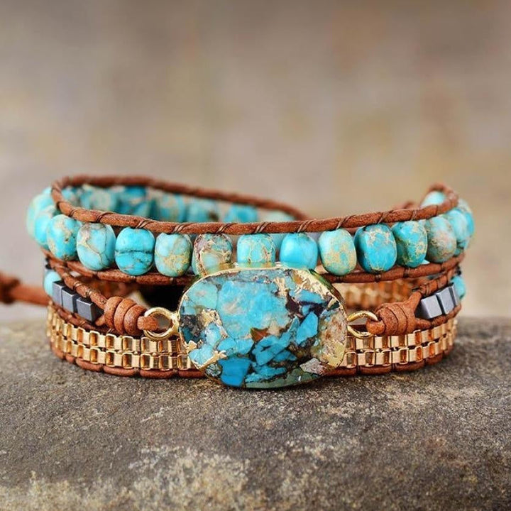Abigail | Turquoise Howlite Wrap