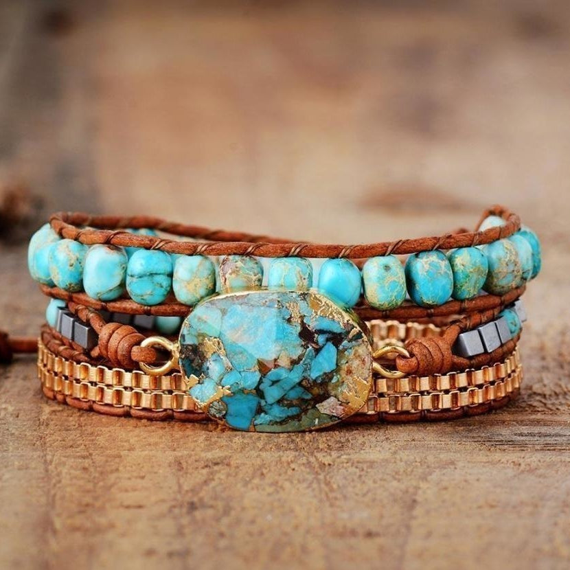 Abigail | Turquoise Howlite Wrap