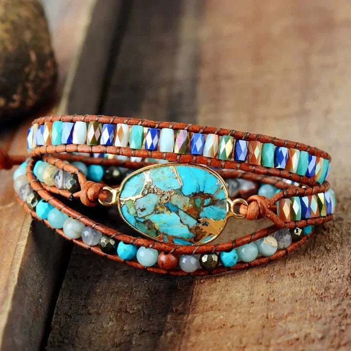 Alba | Turquoise & Jasper Wrap