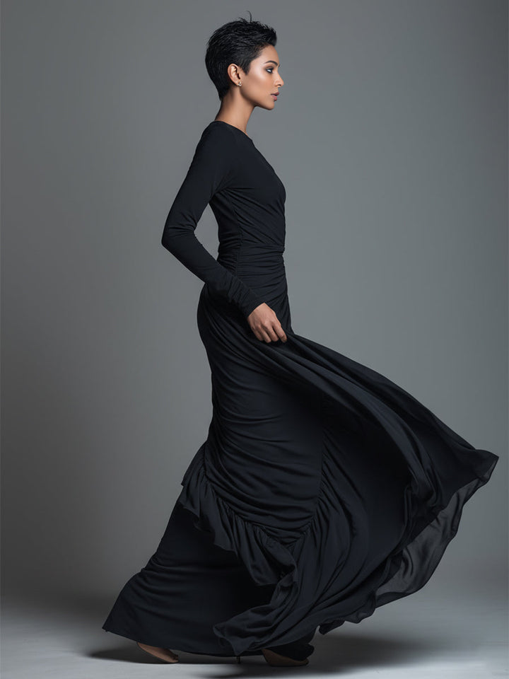 Sylvia | Black Elegant Jersey Knit