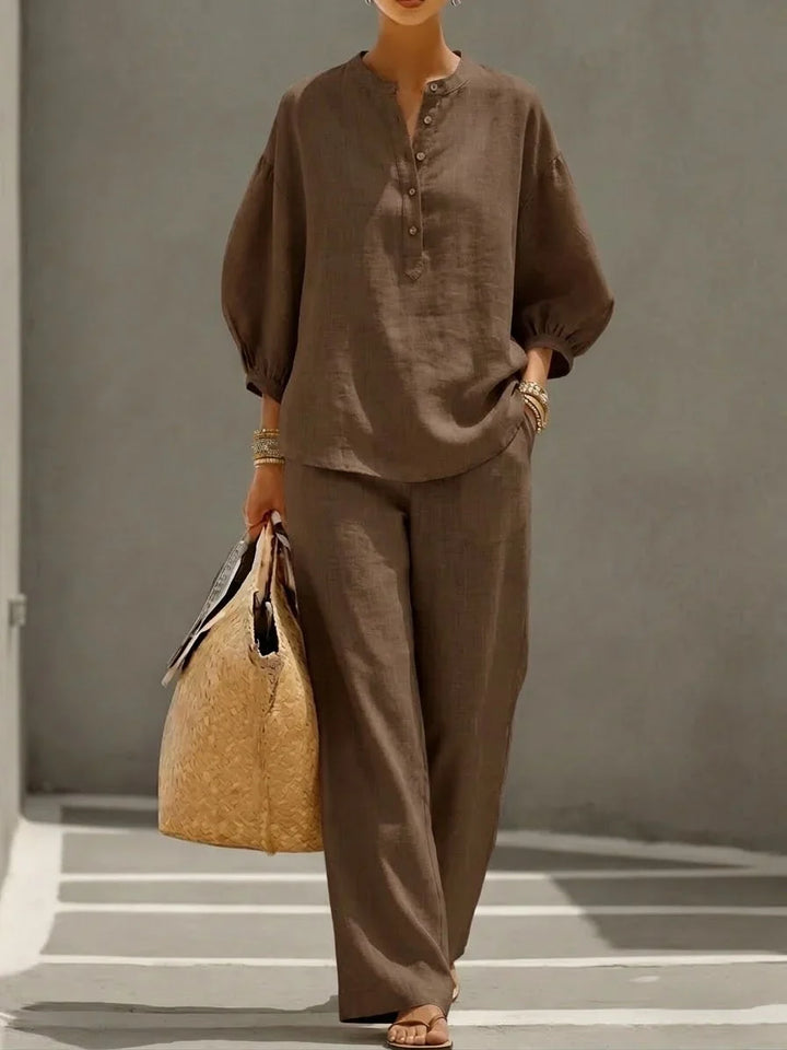 Camille™ | Relaxed Button-Up Two-Piece Set