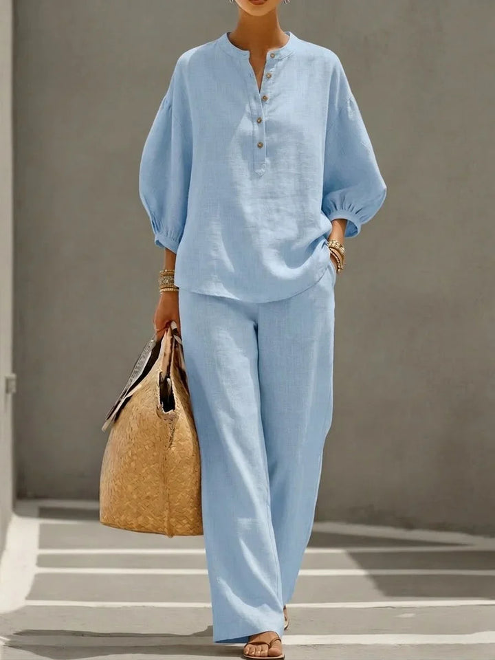 Camille™ | Relaxed Button-Up Two-Piece Set