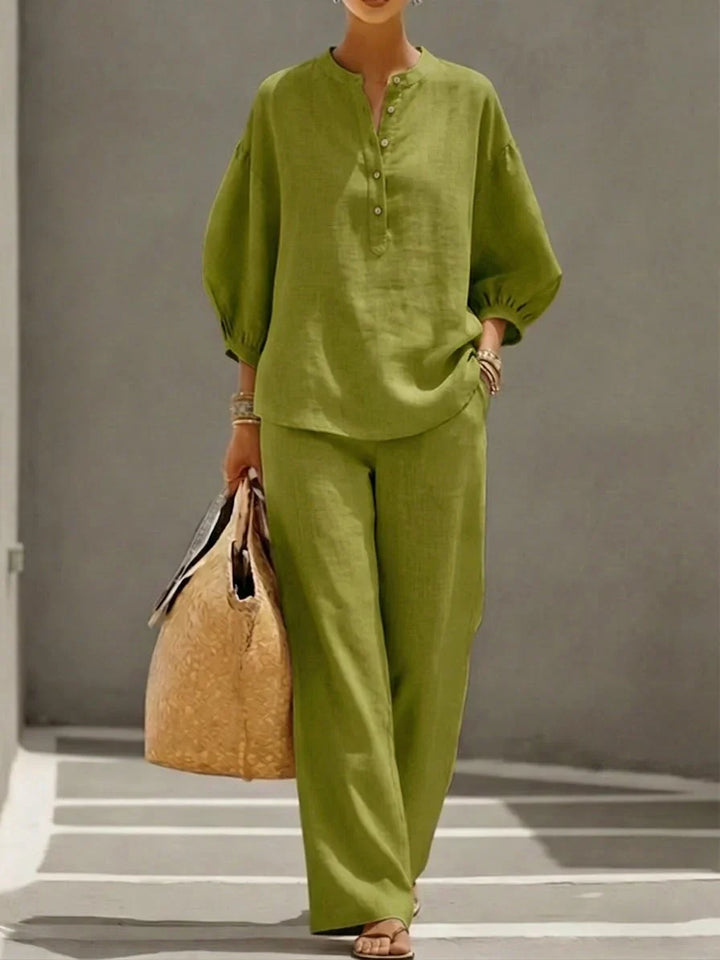Camille™ | Relaxed Button-Up Two-Piece Set
