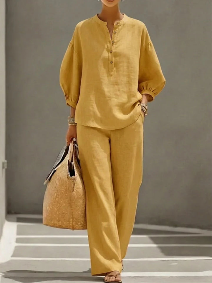Camille™ | Relaxed Button-Up Two-Piece Set