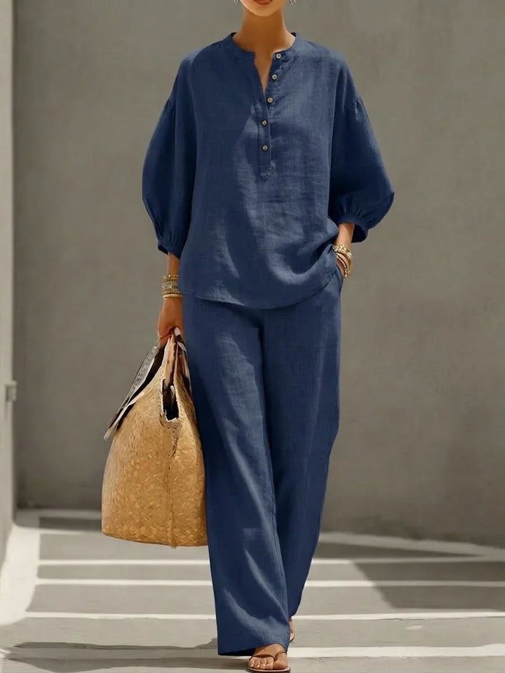 Camille™ | Relaxed Button-Up Two-Piece Set
