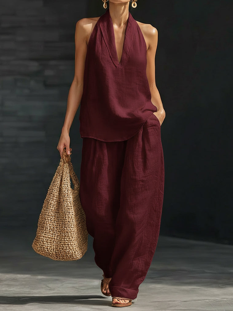 Minimalist Linen Two-Piece Set