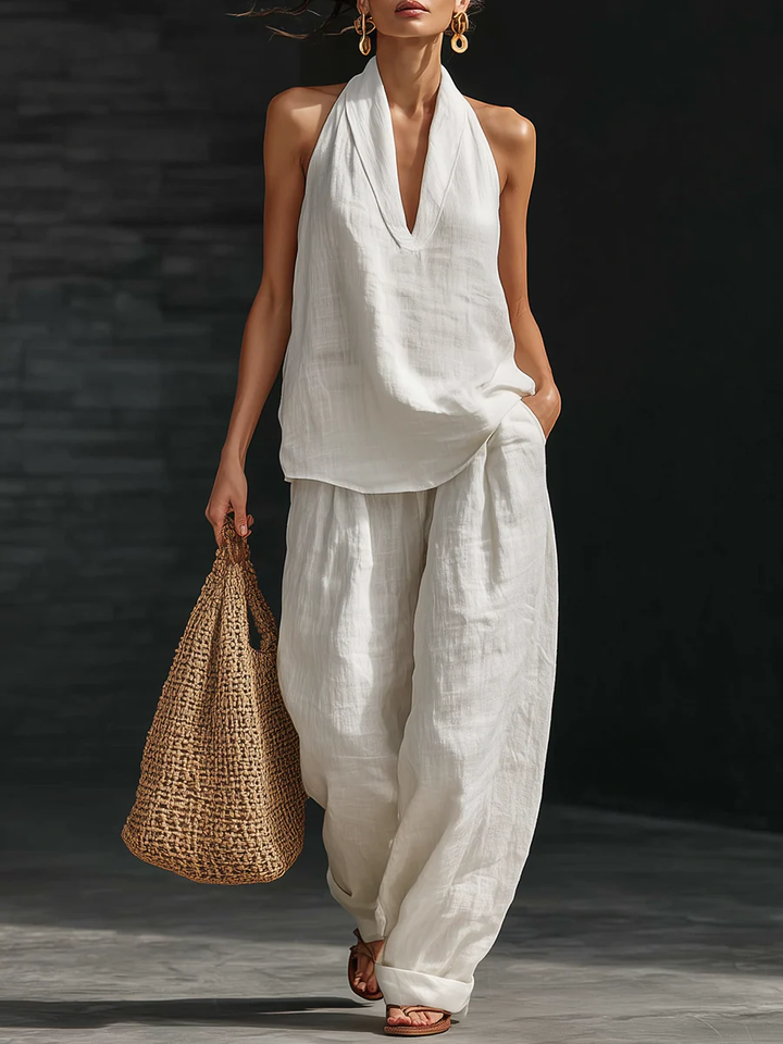 Minimalist Linen Two-Piece Set