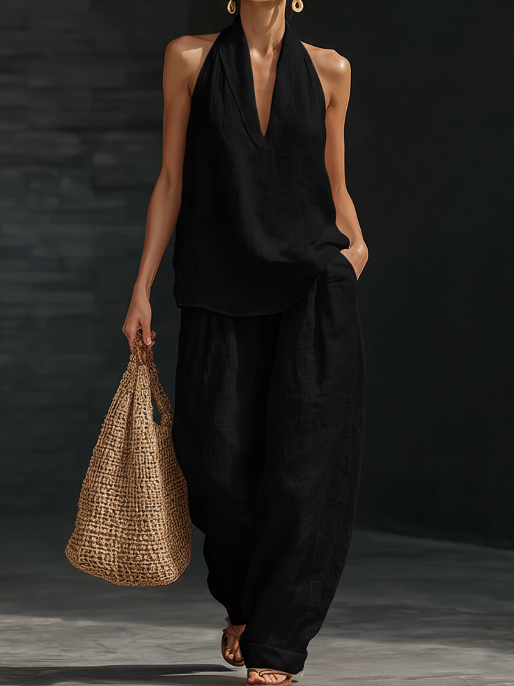 Minimalist Linen Two-Piece Set