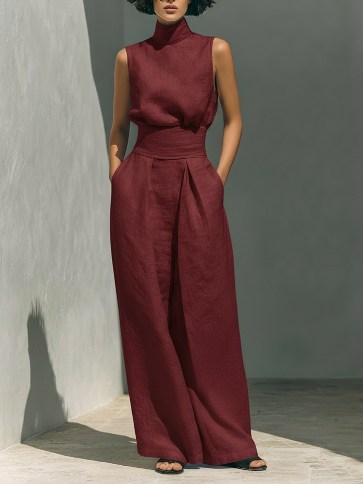 Ariana™ | Elegant Linen Wide-Leg Set