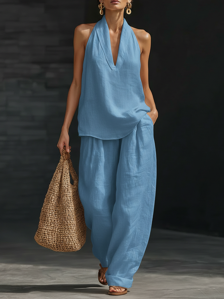 Minimalist Linen Two-Piece Set