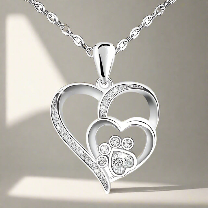 Aurielle™ | Heart and Paw Shaped Pendant Necklace