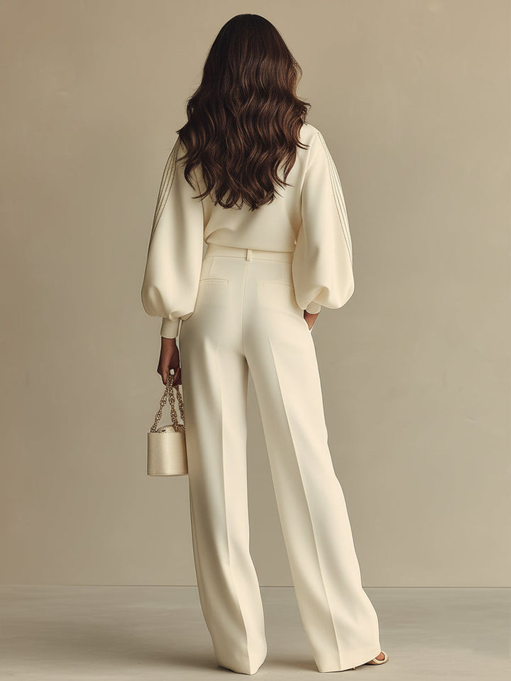 Ivy | Ivory Textured Set Ribbed