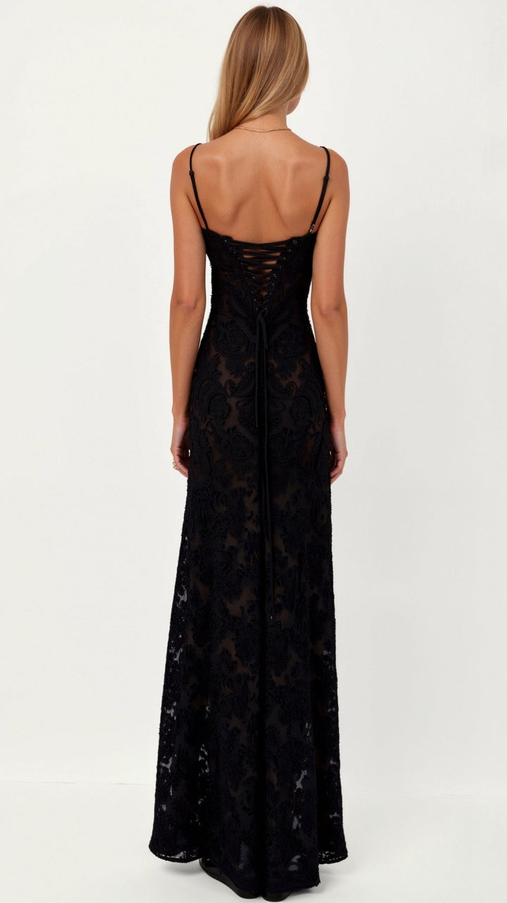 Myla Floral Jacquard Maxi Dress