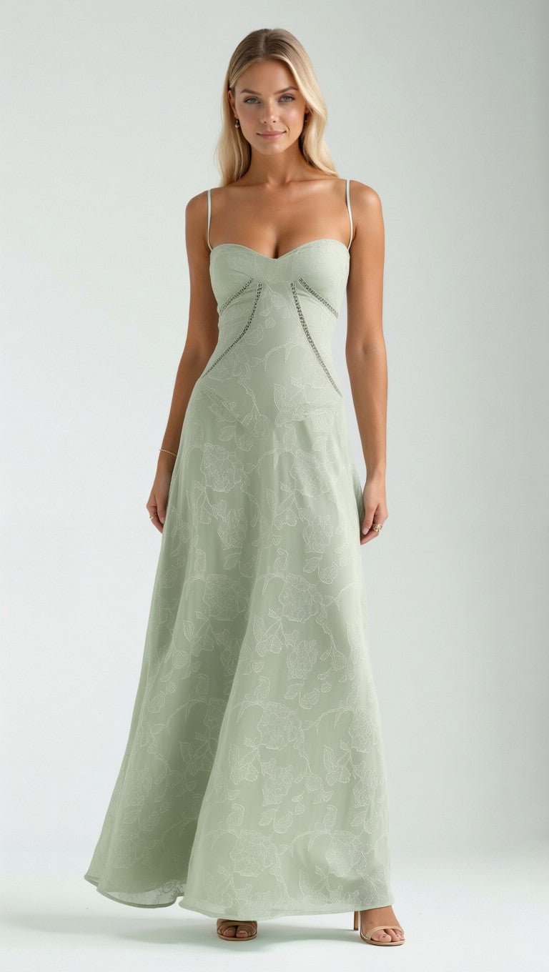 Myla Floral Jacquard Maxi Dress