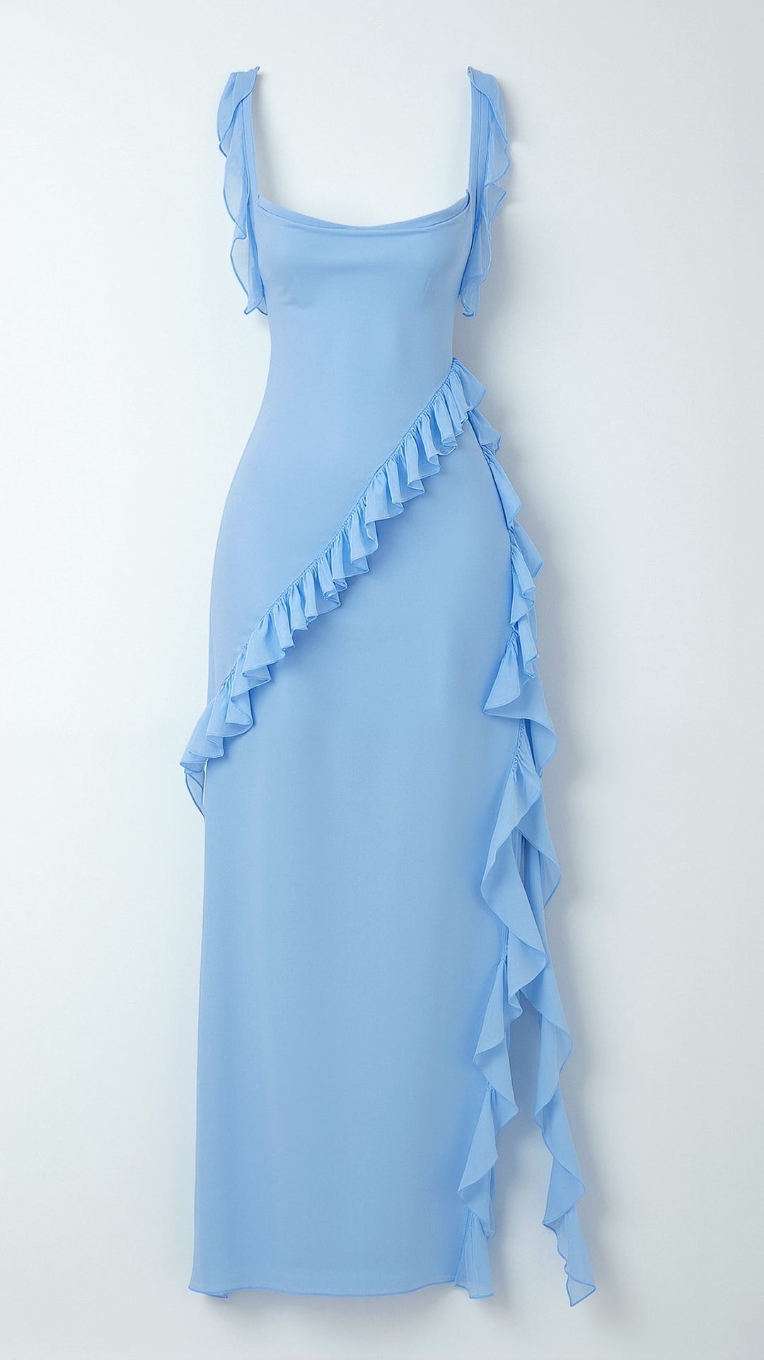 Susan Ruffle Maxi Dress