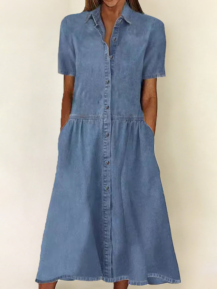 Carolina | Short Sleeve Denim Dress