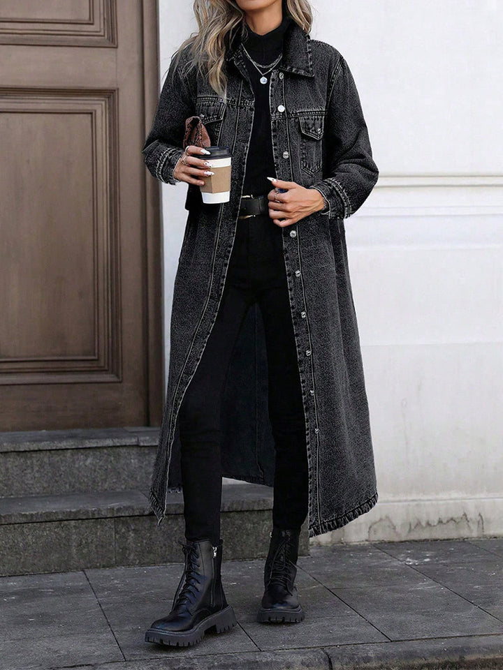 Maya | Long Stylish Denim Jacket