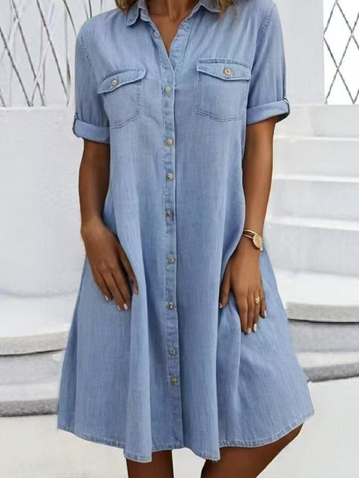 Patricia | Casual Denim Midi Dress
