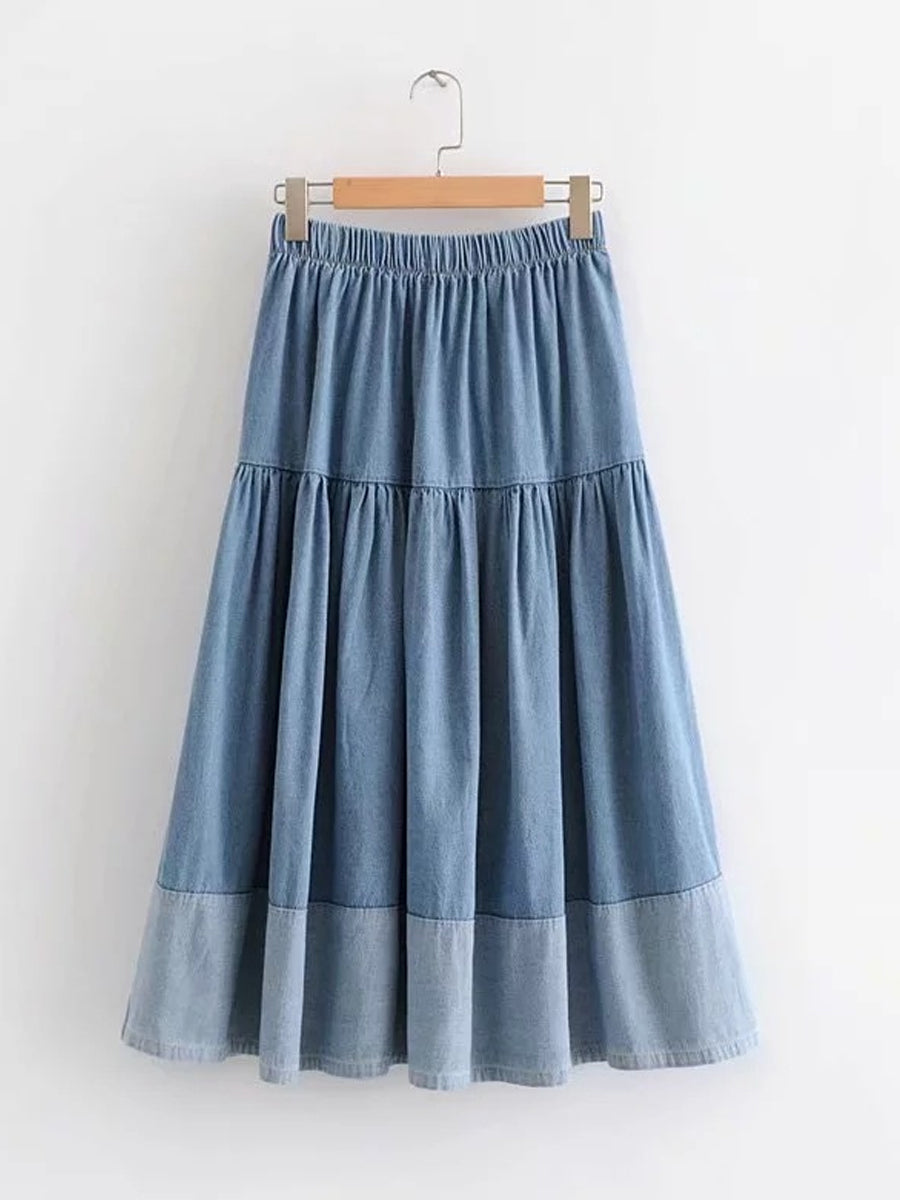 Sarela | Denim Skirt with Elastic Waist