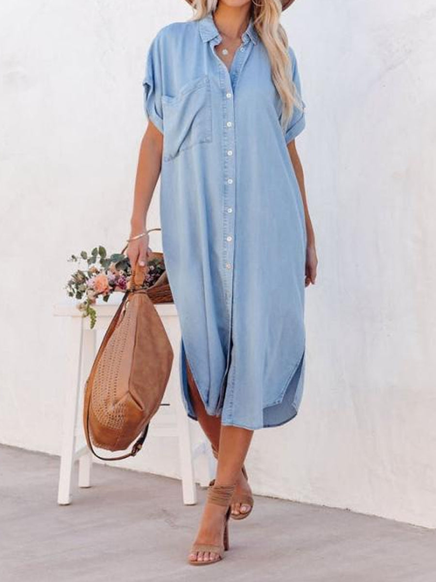 Karen | Light denim shirt dress