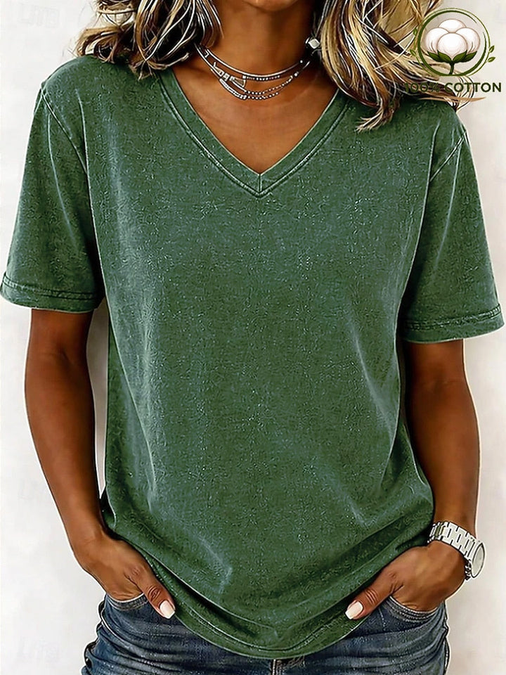 Zoe | V Neck Tee