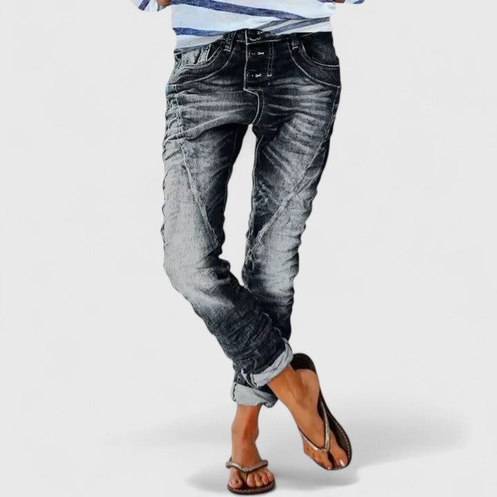 Erin | Women's Comfortable Denim-Style Pants