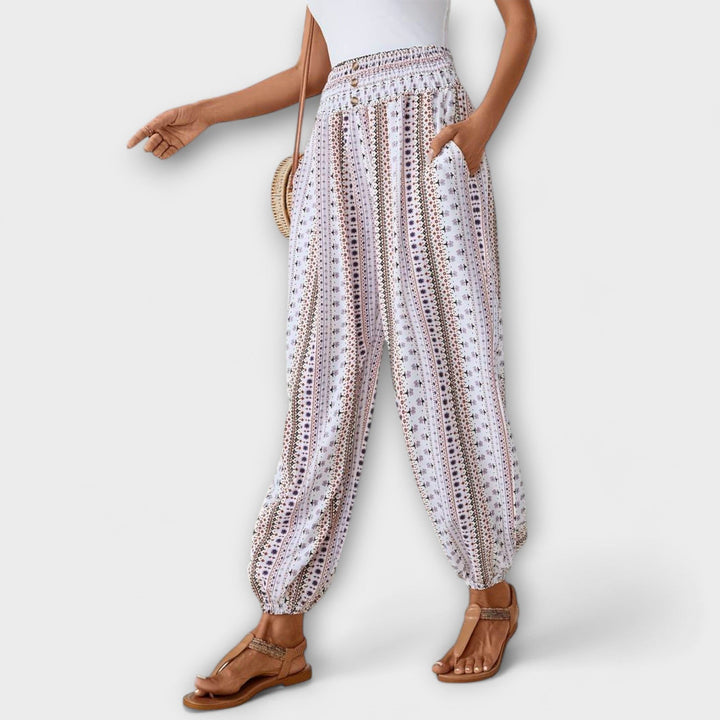 Scarlett | Women's Ethnic Print Wide-Leg Pants