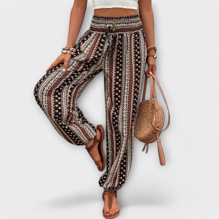 Scarlett | Women's Ethnic Print Wide-Leg Pants