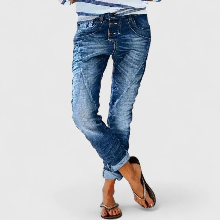 Erin | Women's Comfortable Denim-Style Pants