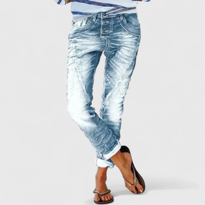 Erin | Women's Comfortable Denim-Style Pants