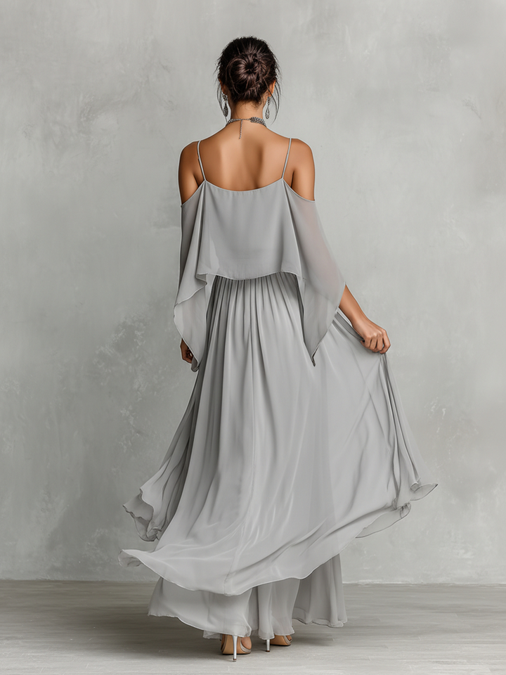 Beatrice | Grey Breathable Chiffon Set