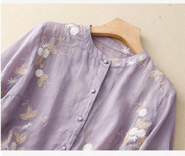 Courtney™ | Chic Blouse with Floral Accents