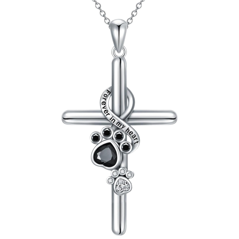 Selina™ | Cross Pendant Necklace with Paw